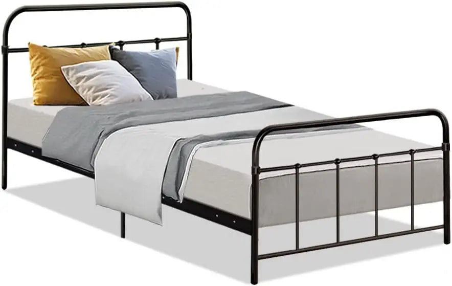 XMSJ Metal Platform Bed Frame Queen - Heavy Duty with Headboard 1600mm - Deal Done