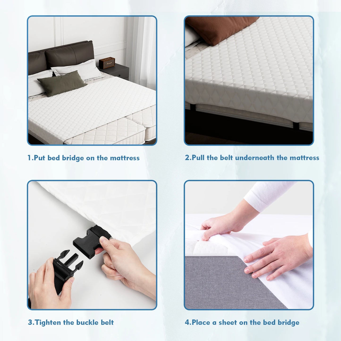 Bed Bridge Twin to King Converter Kit - Mattress Gap Filler 254x120cm - Deal Done