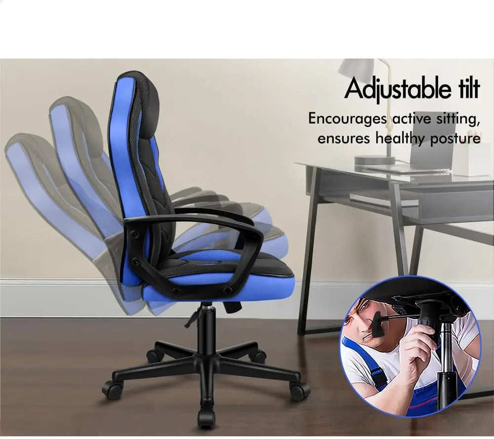 XMSJ Office Chair Height Adjustable - PU Leather Ergonomic Desk Chair with SGS Gas Lift - Deal Done