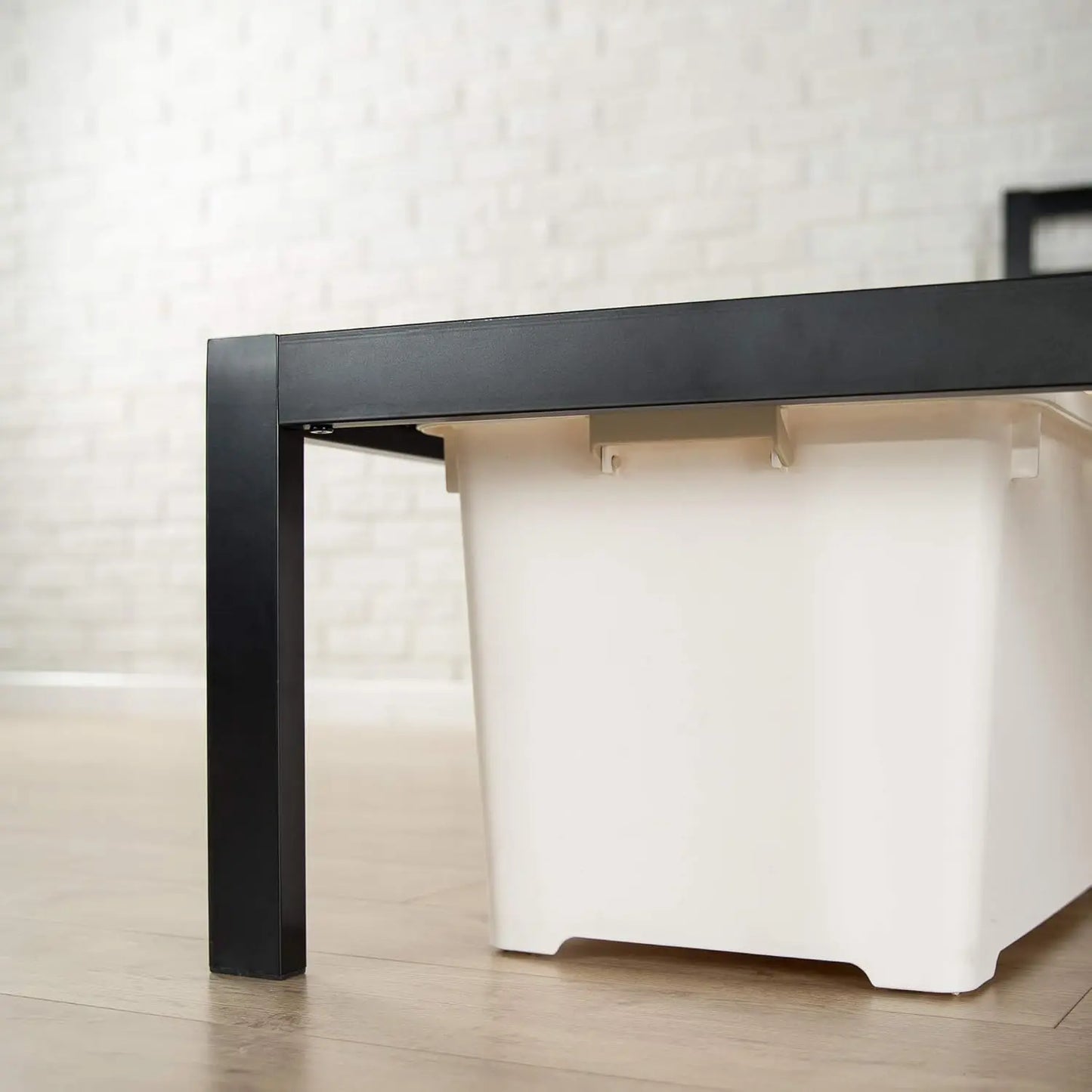 XMSJ Queen Black Bed Frame - Modern Metal Steel Headboard Platform with Under Bed Storage - Deal Done