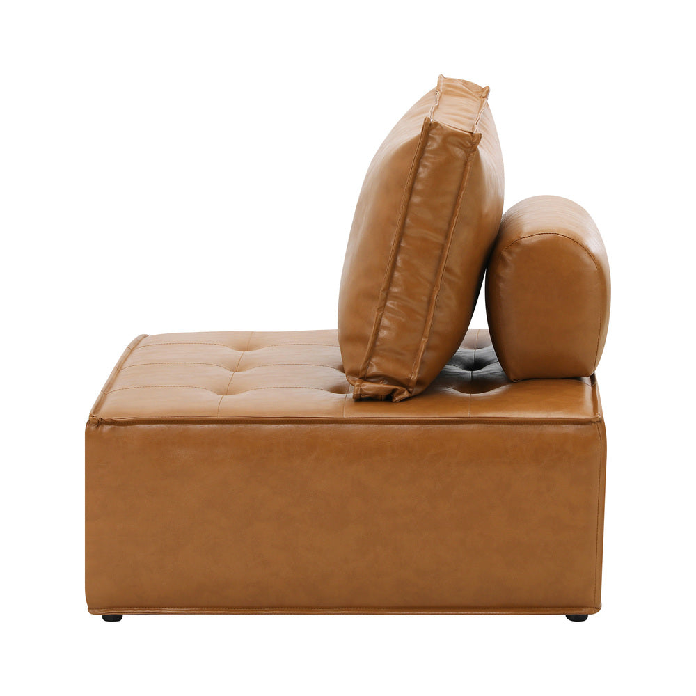 PU Leather Couch Sofa Brown