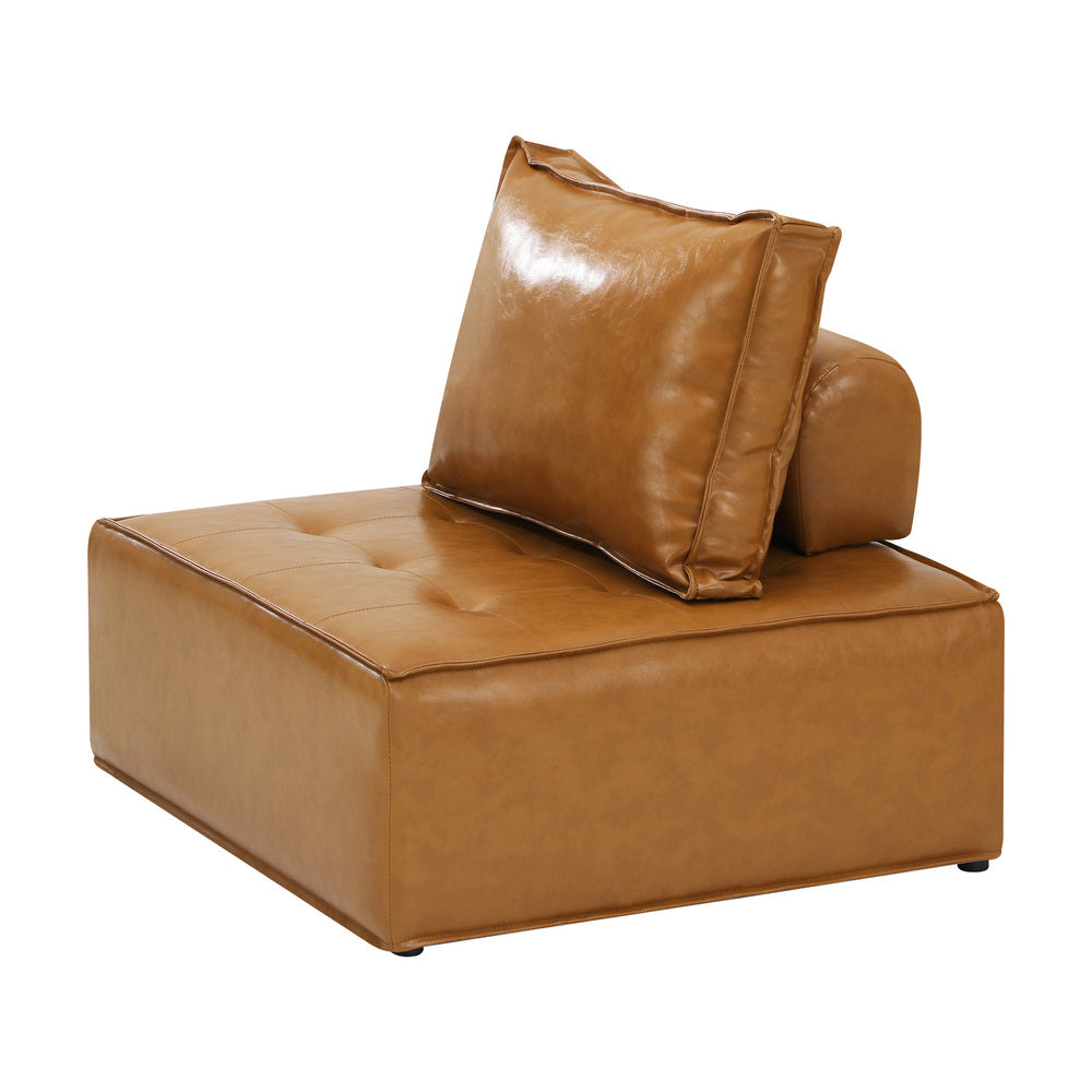 PU Leather Couch Sofa Brown