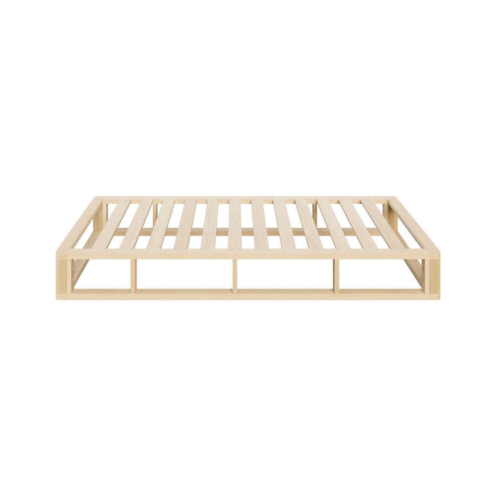 Single Size Wooden Bed Frame with Open Slatted Base