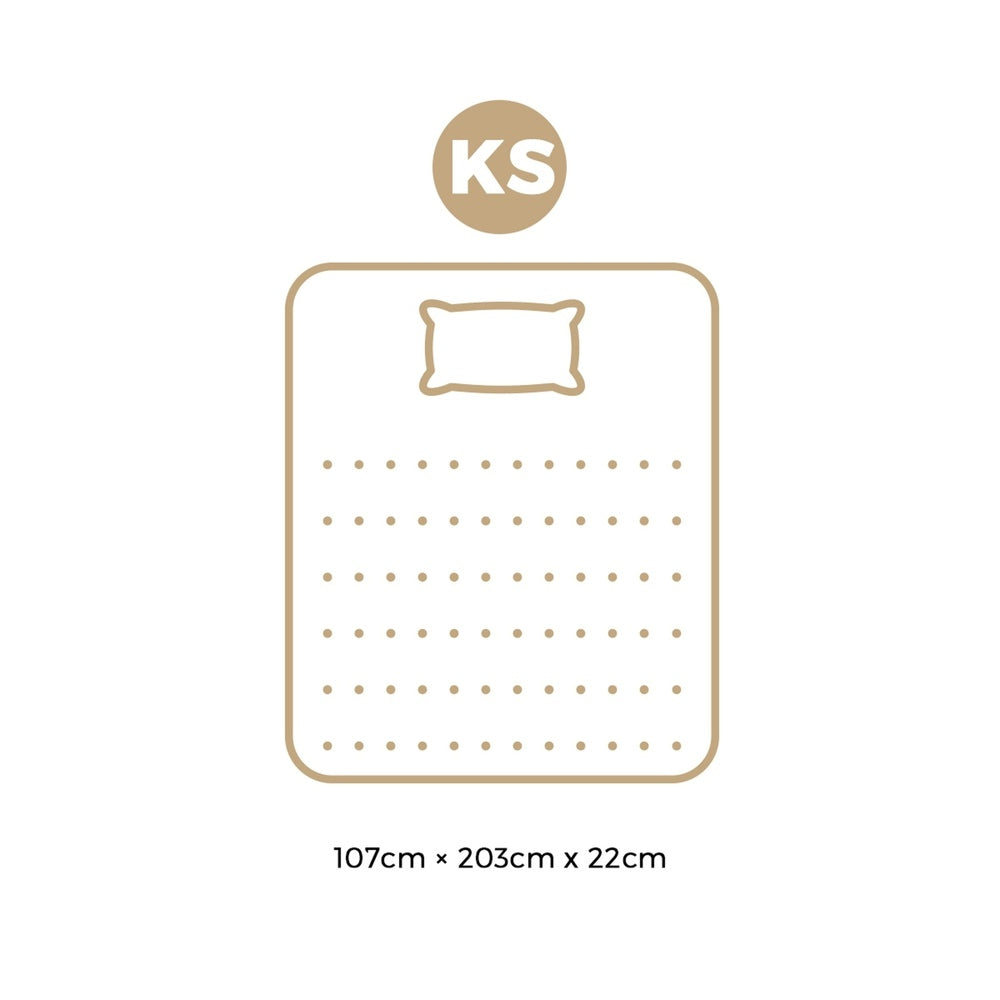 King Single Mattress with 3D Mesh Fabric Foam and Spring Support 22cm