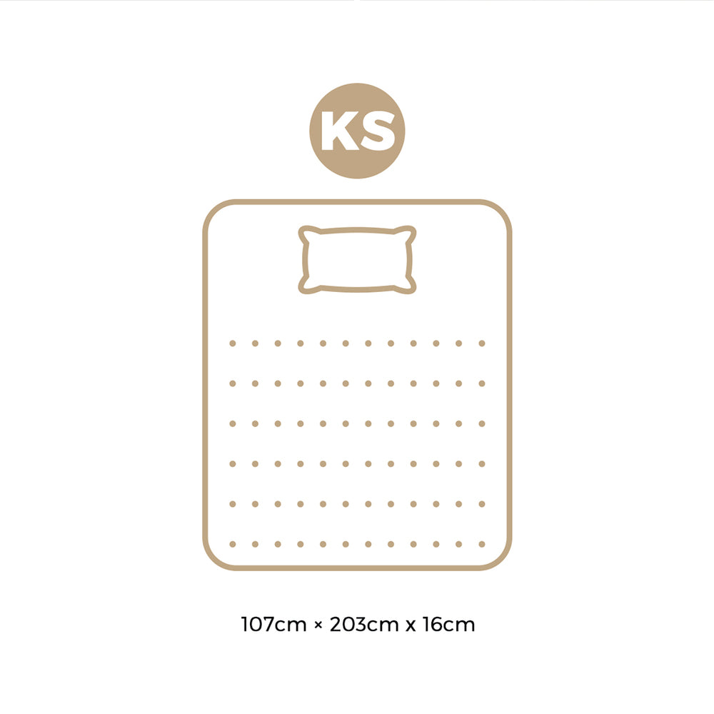 King Single Mattress with Boucle Fabric and Bonnell Spring 16cm