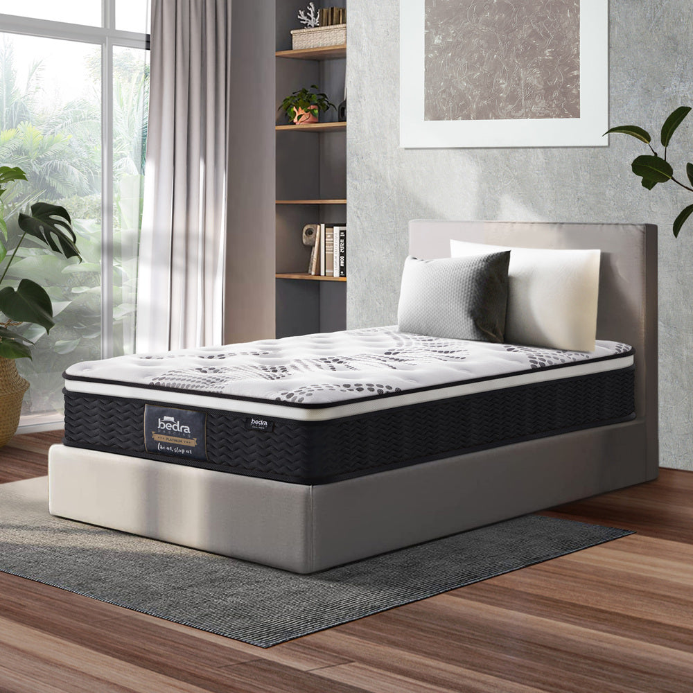 King Single Mattress with Cool Gel Foam, Euro Top and Pocket Spring 22cm