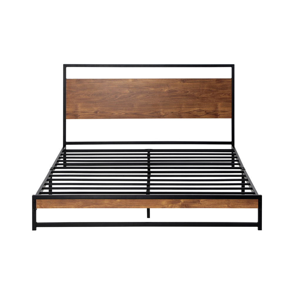 Metal Bed Frame Queen Size Wooden