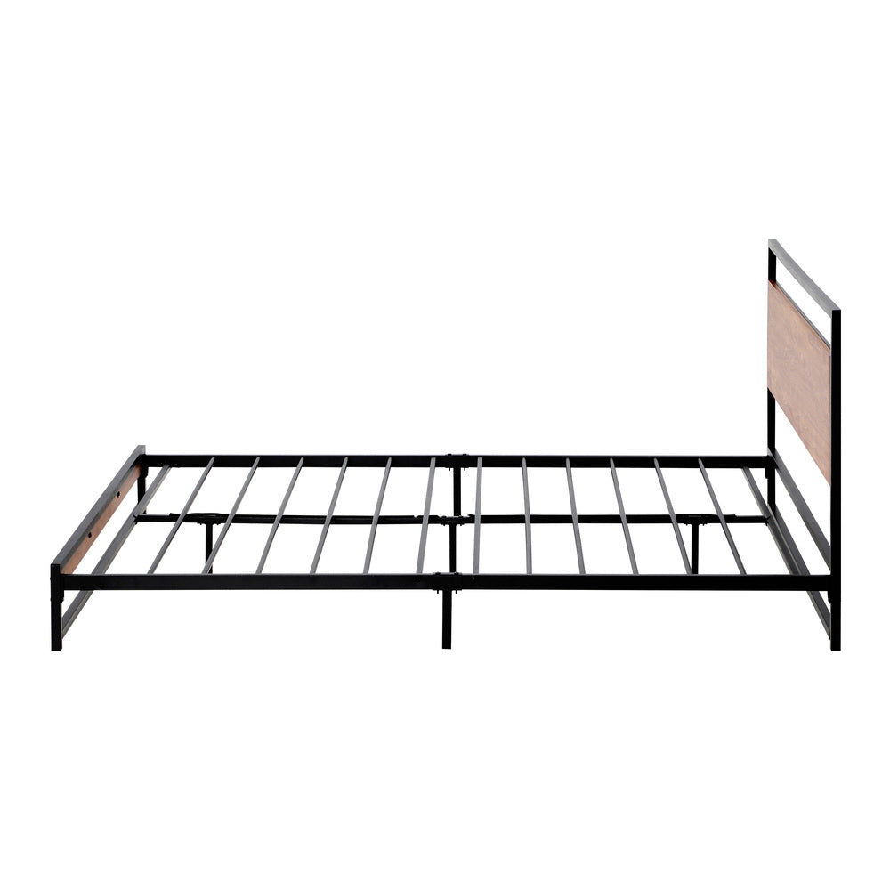 Metal Bed Frame Queen Size Wooden