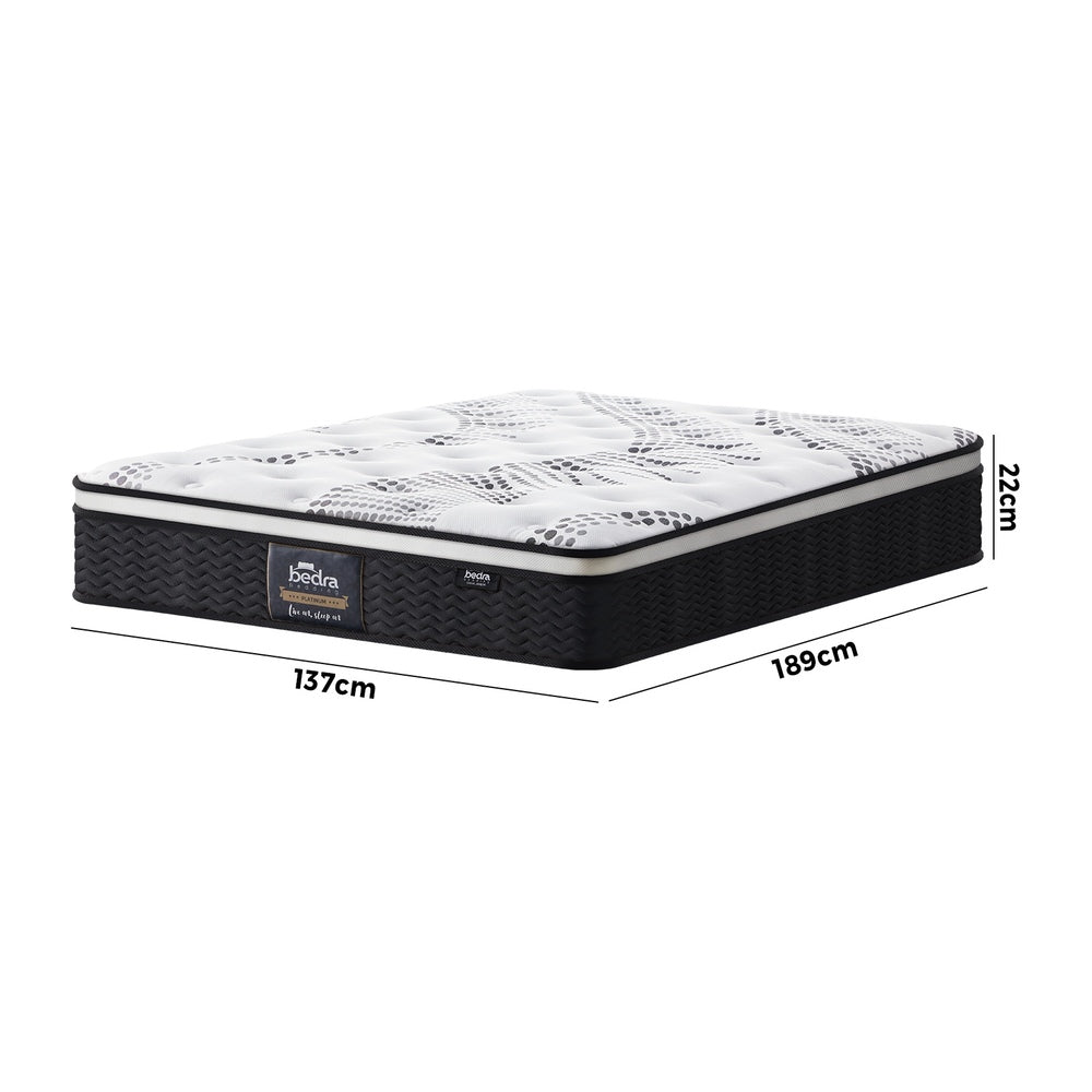 Double Mattress Cool Gel Foam Euro Top Pocket Spring 22 cm