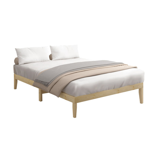 Pine Wood Double Size Bed Frame Bed Base