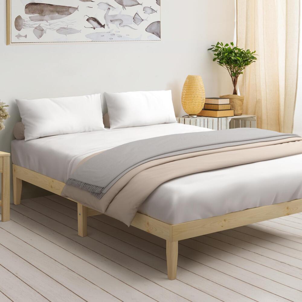 Pine Wood Double Size Bed Frame Bed Base