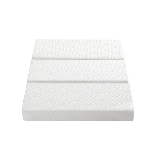White 3-Fold Foldable Foam Mattress