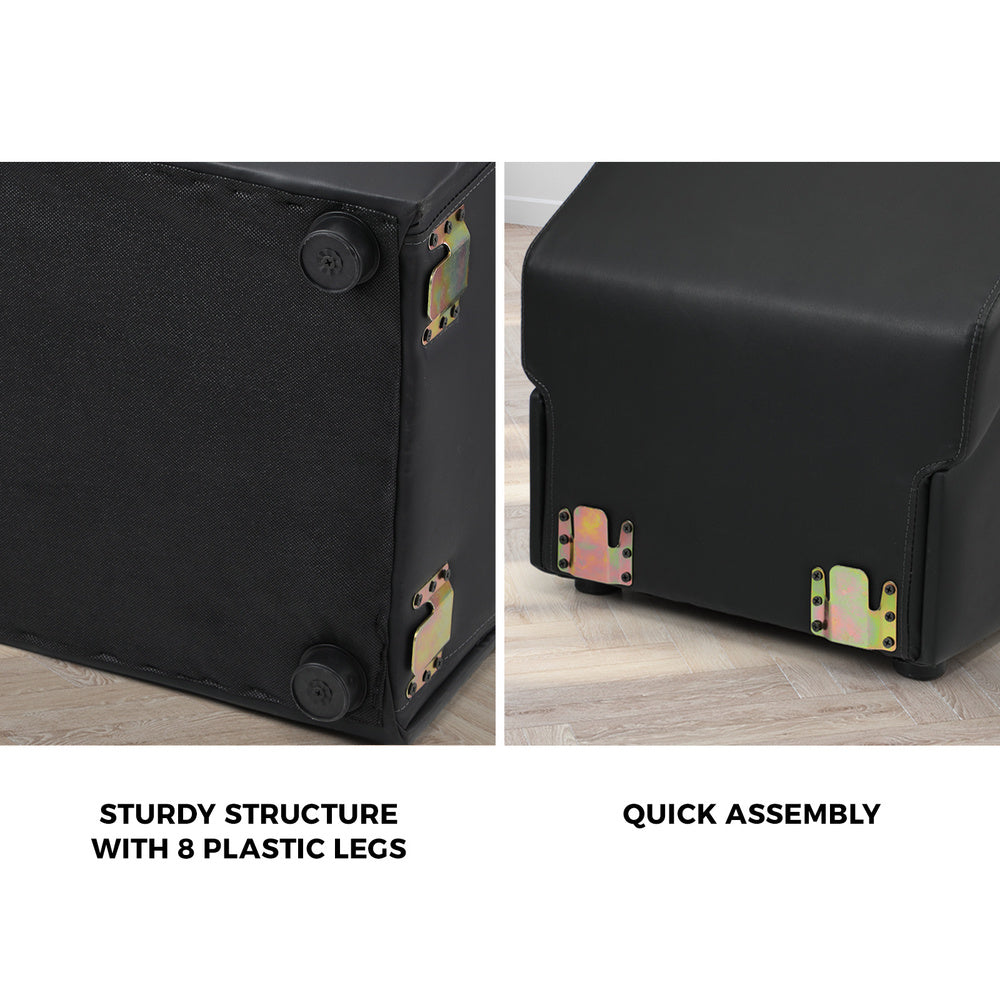 Black Tantra Sofa Love Seat Chaise Lounge Couples Yoga Bed