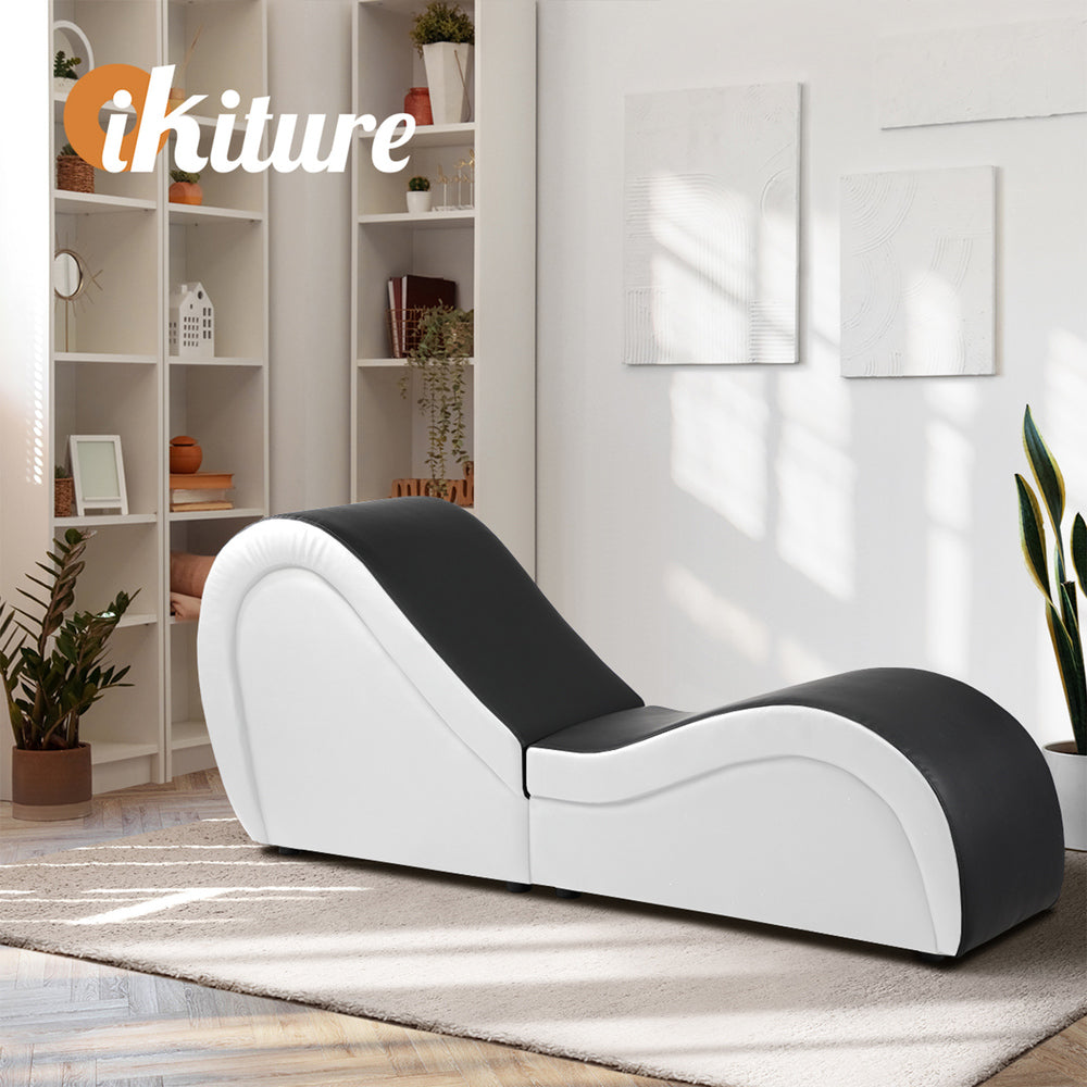 Black and White Tantra Sofa Love Seat Chaise Lounge Couples Yoga Bed