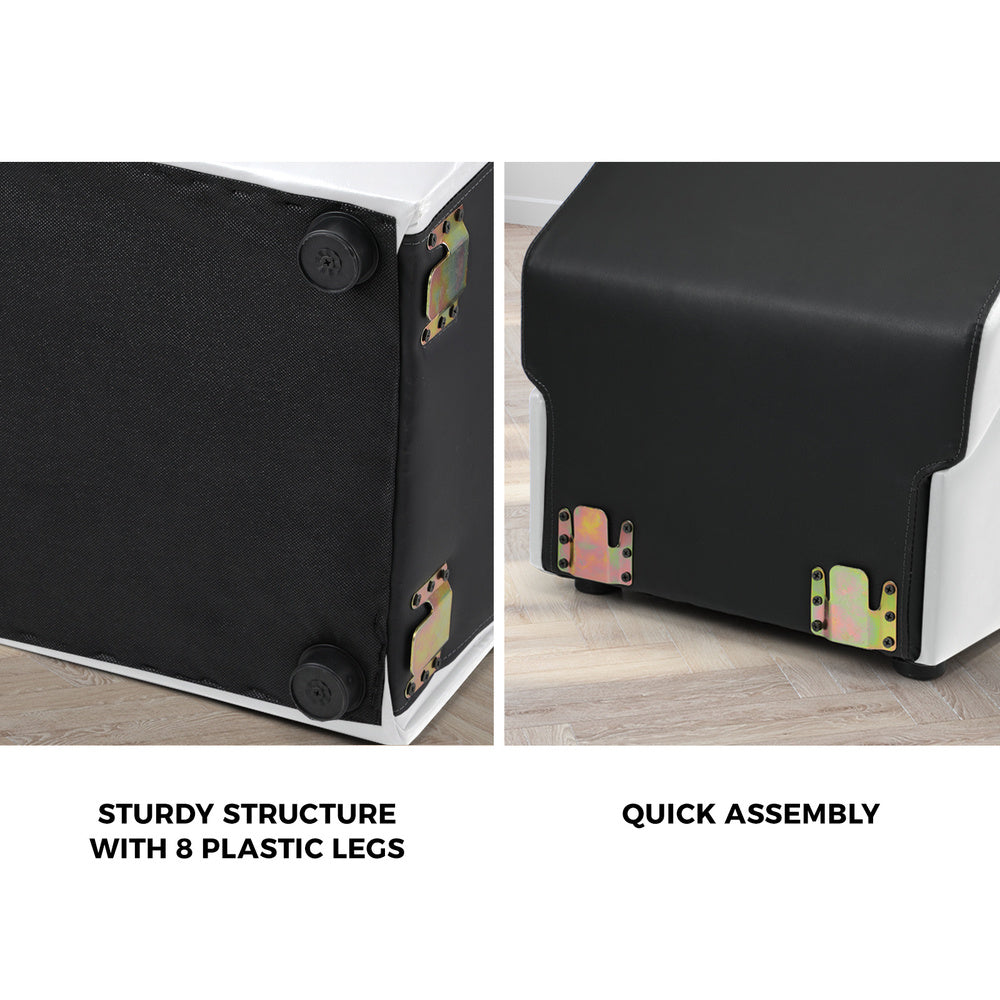 Black and White Tantra Sofa Love Seat Chaise Lounge Couples Yoga Bed