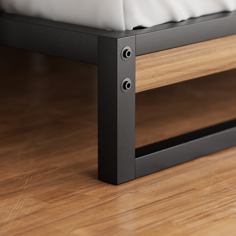 Artiss Dane Queen Bed Frame - Industrial Metal & Wood Design - Deal Done