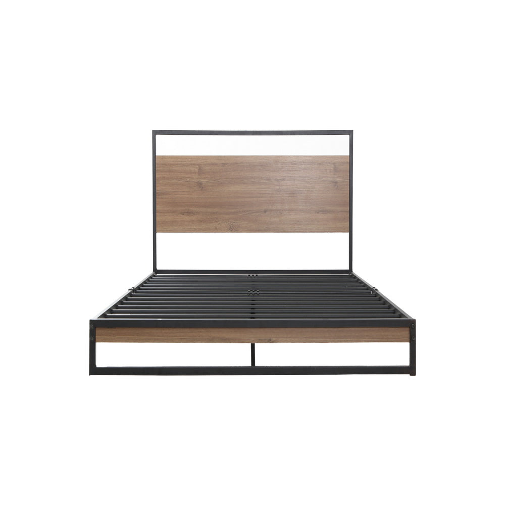 Artiss Dane Single Bed Frame - Industrial Metal & Wood Design - Deal Done