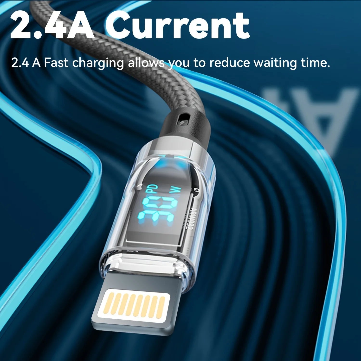 27W Fast Charge Cable – USB-A/Type-C to Lightning