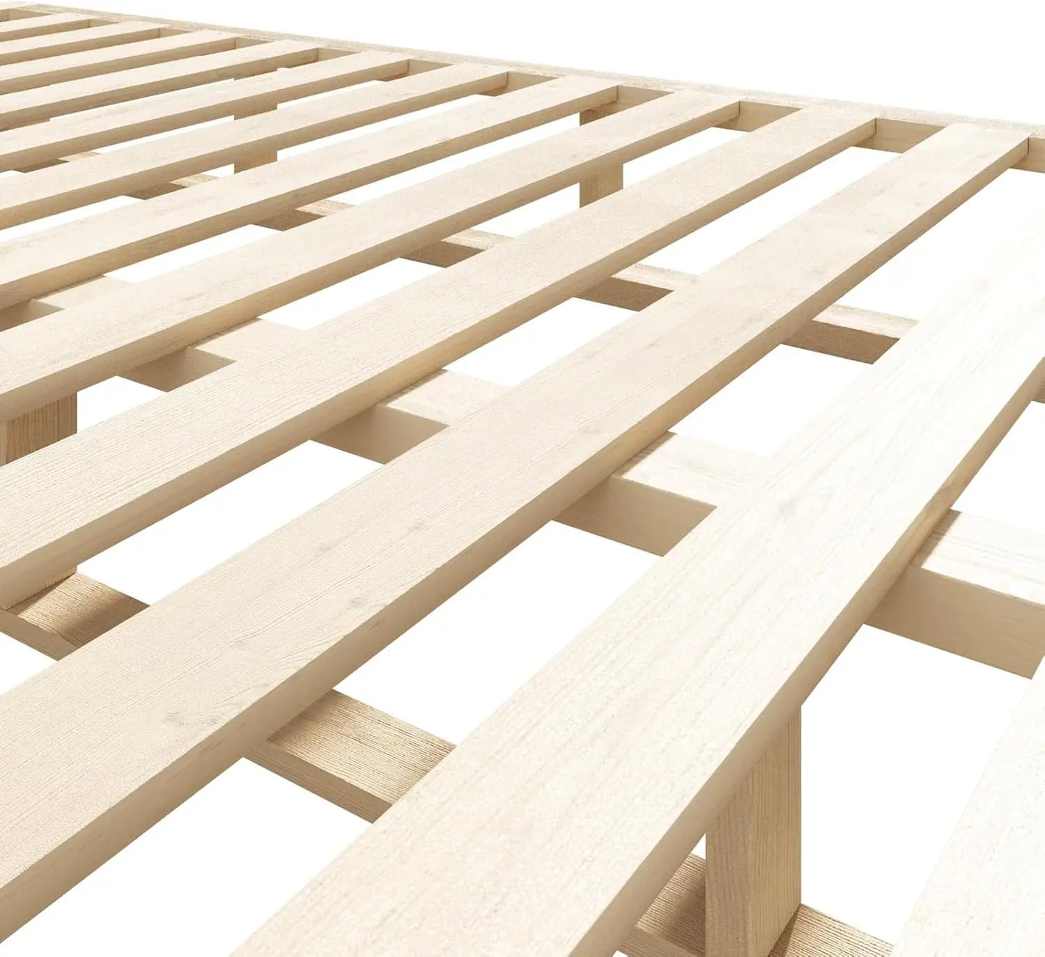 Queen Bed Frame Solid Wood Platform - Wooden Bed Base (1500mm) - Deal Done