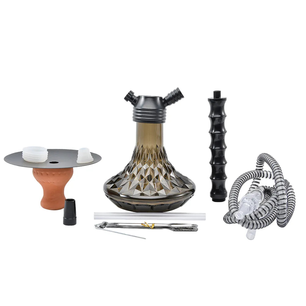 20inch Heght 52cm Acrylic Shisha Hookah Single Hose Unbreakable with Tray Chicha Nargile Water Pipe Plastic Clay Bowl - Deal Done