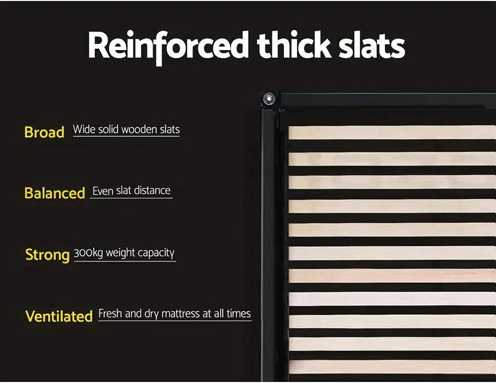 XMSJ Double Gas Lift Storage Bed Frame - Charcoal Faux Linen Upholstered Platform Base - Deal Done