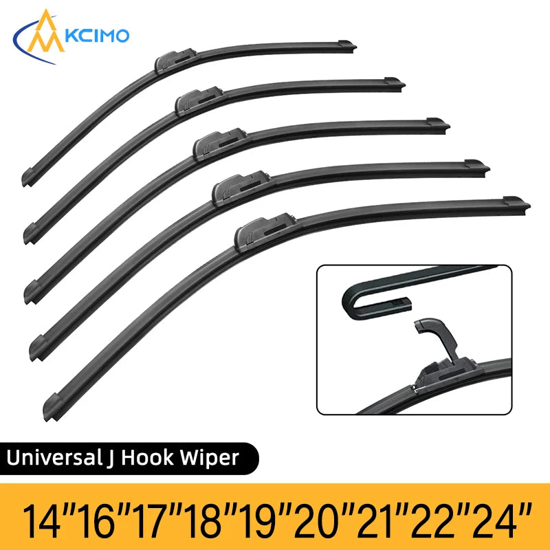 Universal Soft Rubber Wiper Blades – 14" to 24" U-Type