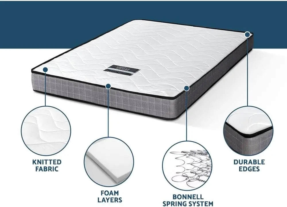 XMSJ Single Mattress 13cm Bonnell Spring - Firm Foam Topper 8 Inch - Deal Done