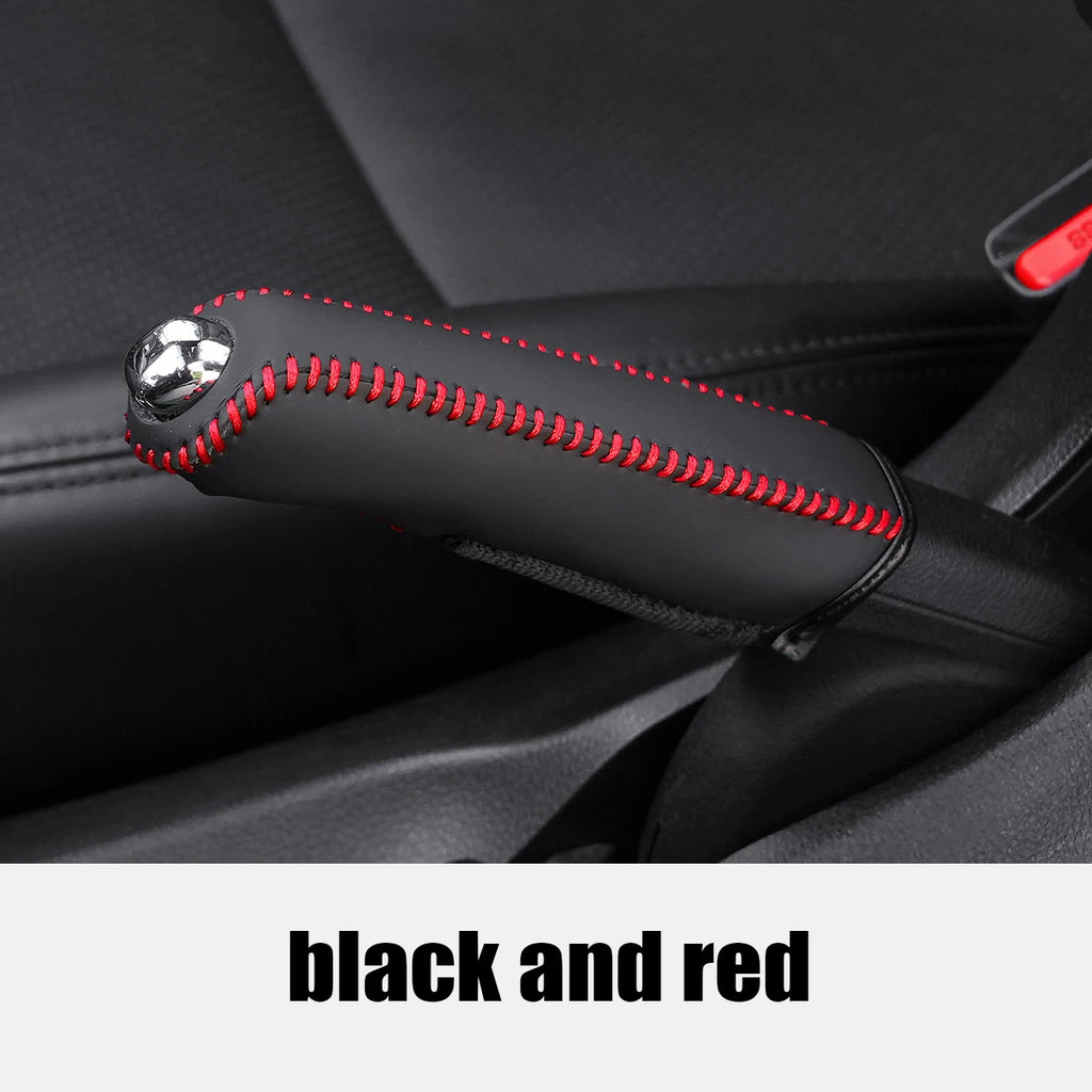 Car Leather Handbrake Cover Protective Sleeve – 4 Colors