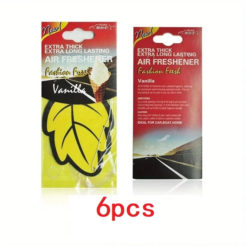 Hanging Car Air Freshener – Scented Leaf Shape (3–30 Pack)