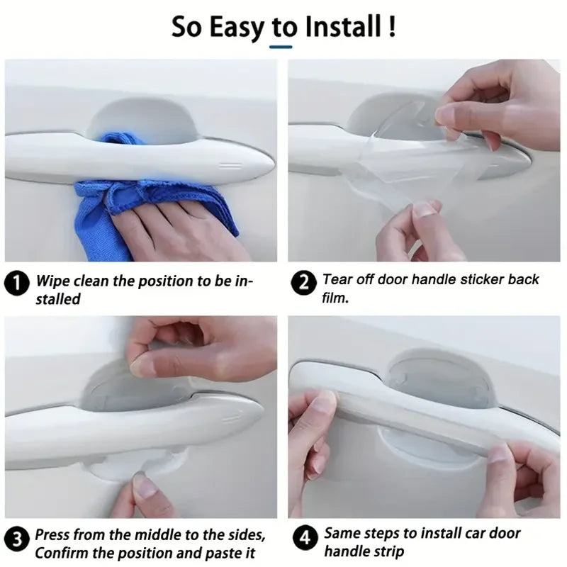 Car Door Handle Scratch Protection Film 8pcs