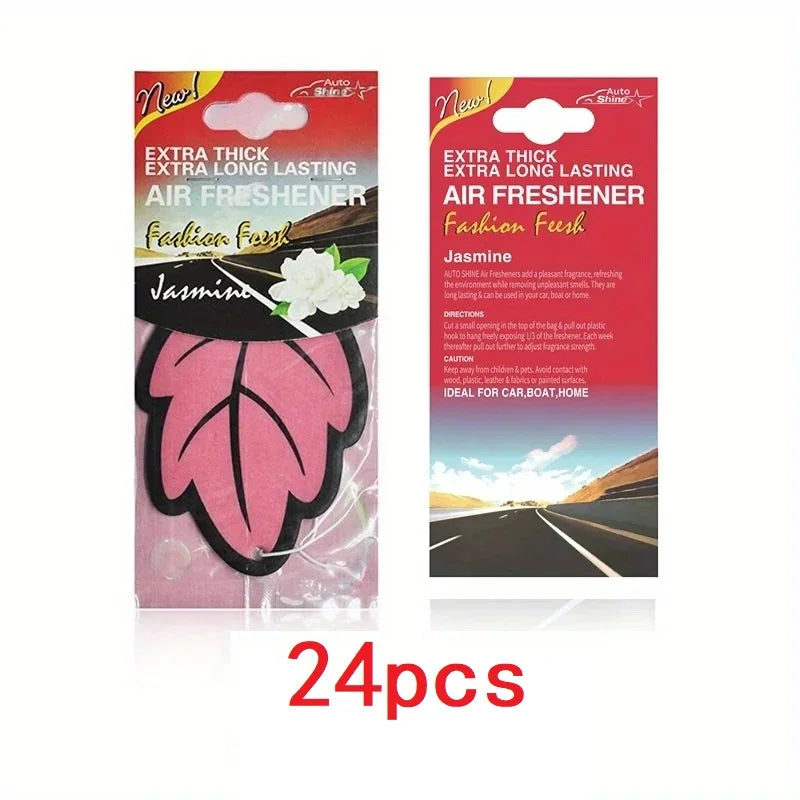 Hanging Car Air Freshener – Scented Leaf Shape (3–30 Pack)