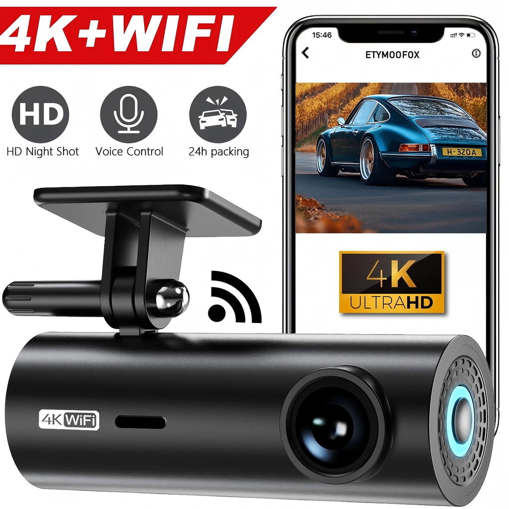 4K/2K WiFi Dash Cam – 24H Parking Monitor