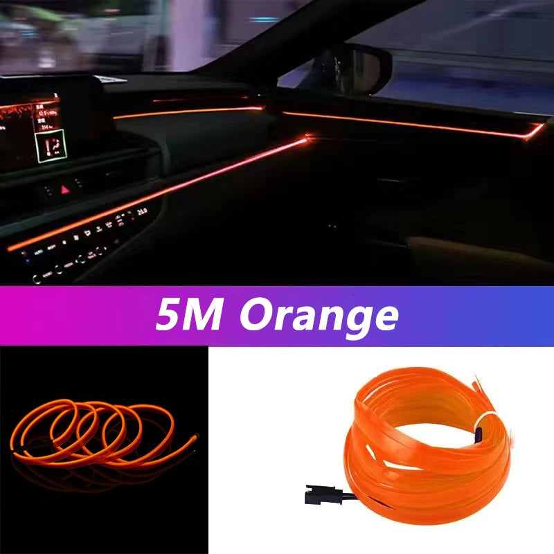 5M Car Interior LED Strip Ambient Light – 10 Colors