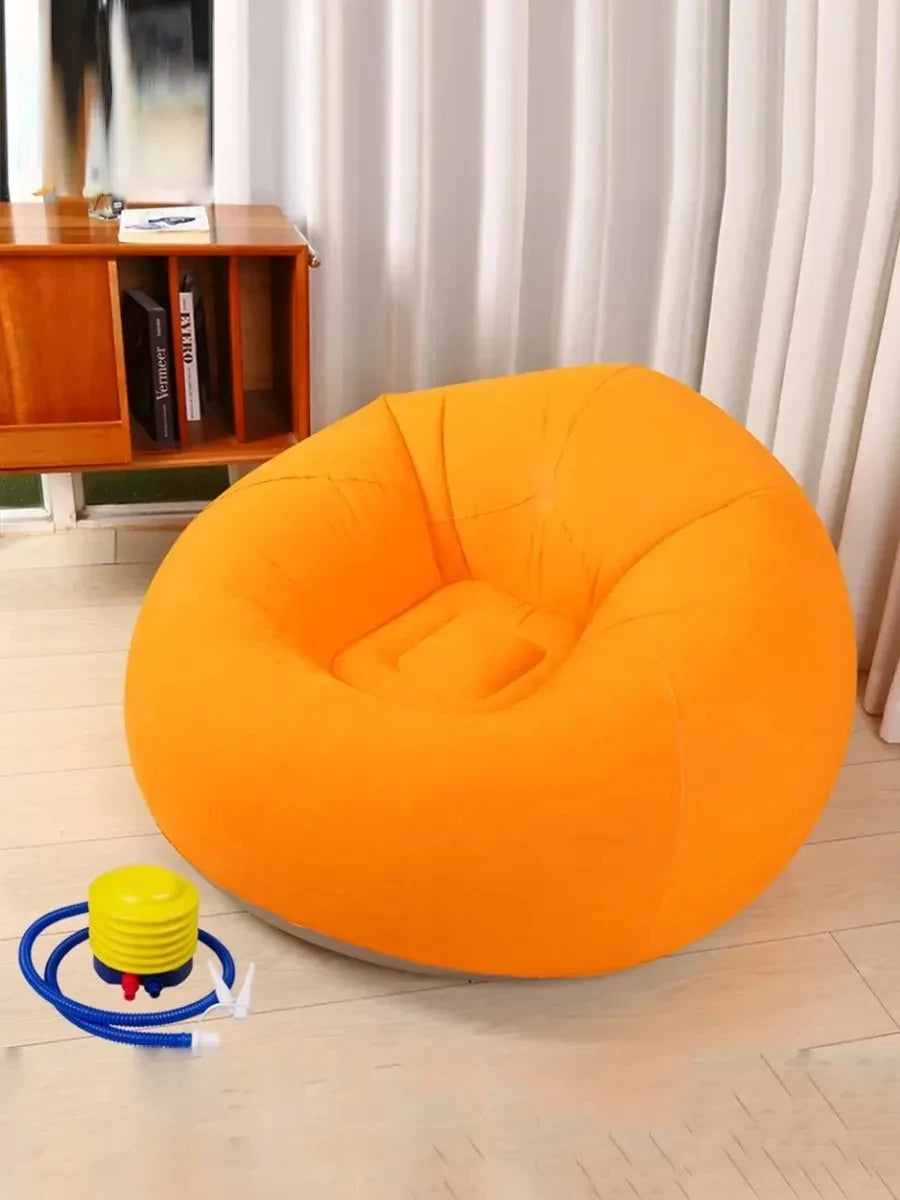 Inflatable Lazy Sofa Folding Portable Pvc Inflatable Air Chair for Living Room Outdoor Camping Convenient Beach Lounge Chair - Deal Done