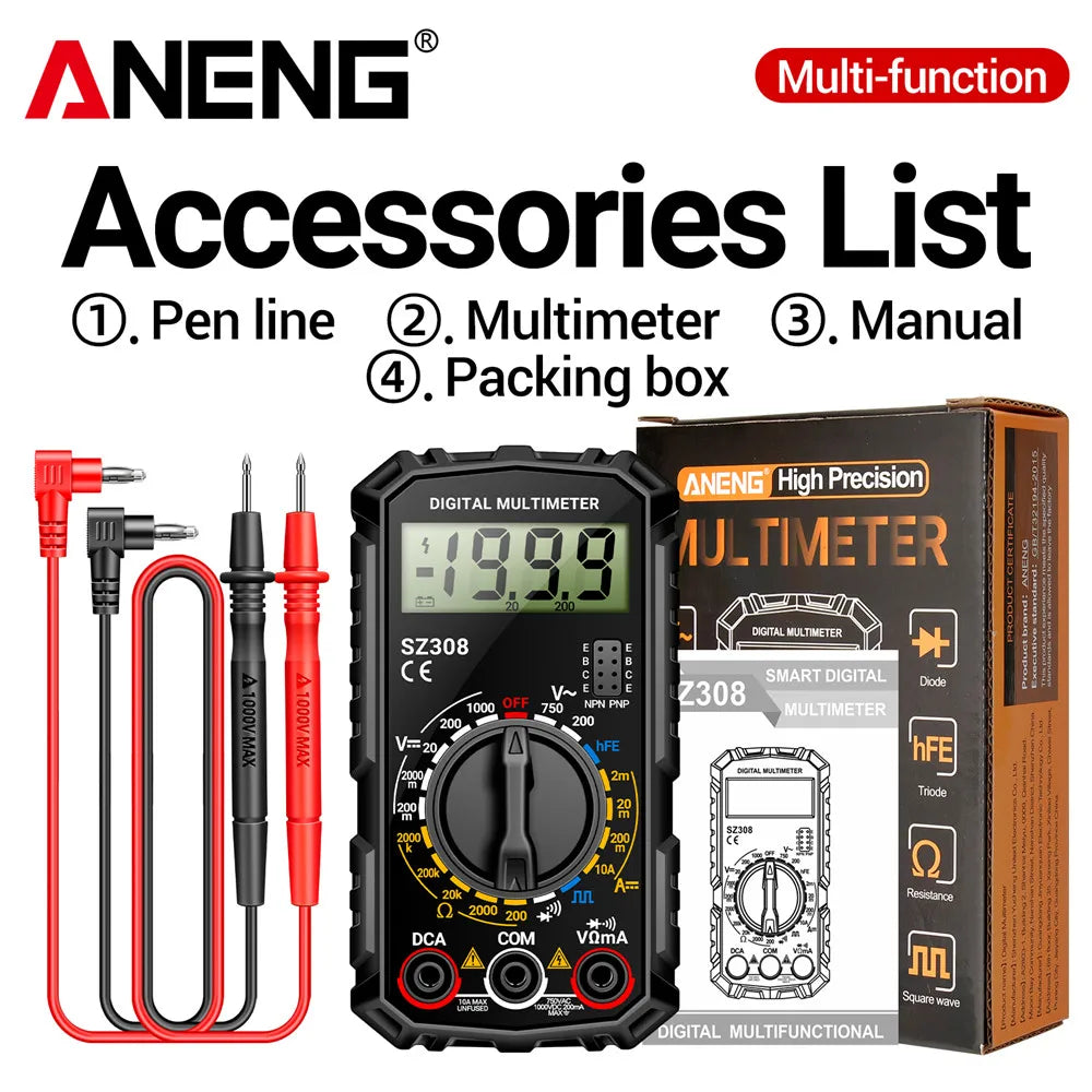 ANENG SZ308 Digital Multimeter – AC/DC Voltage & Current