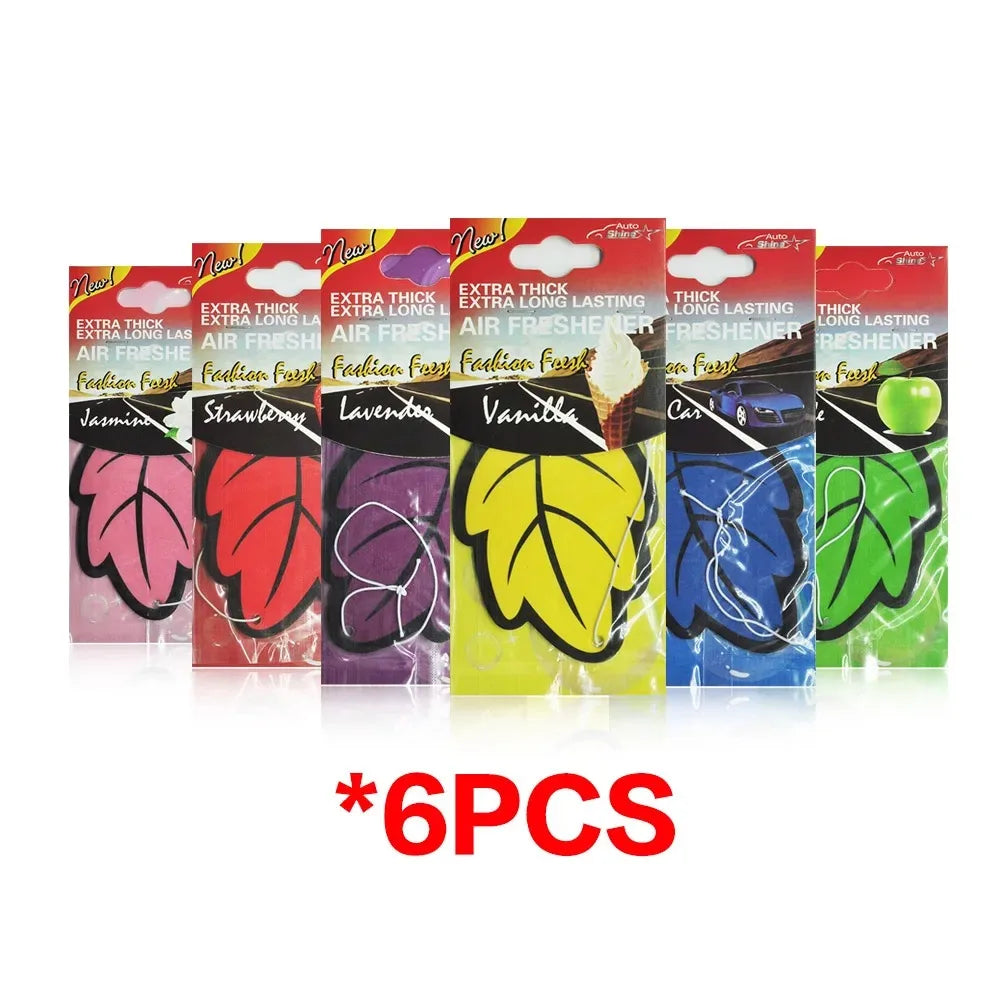 Hanging Car Air Freshener – Scented Leaf Shape (3–30 Pack)