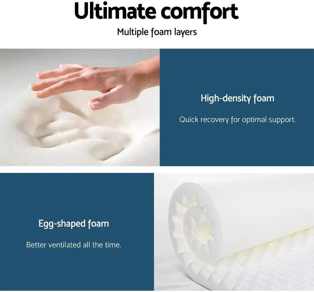 XMSJ King Single Mattress 28cm (8") - 7-Zone Pocket Spring System Innerspring Foam Breathable - Deal Done