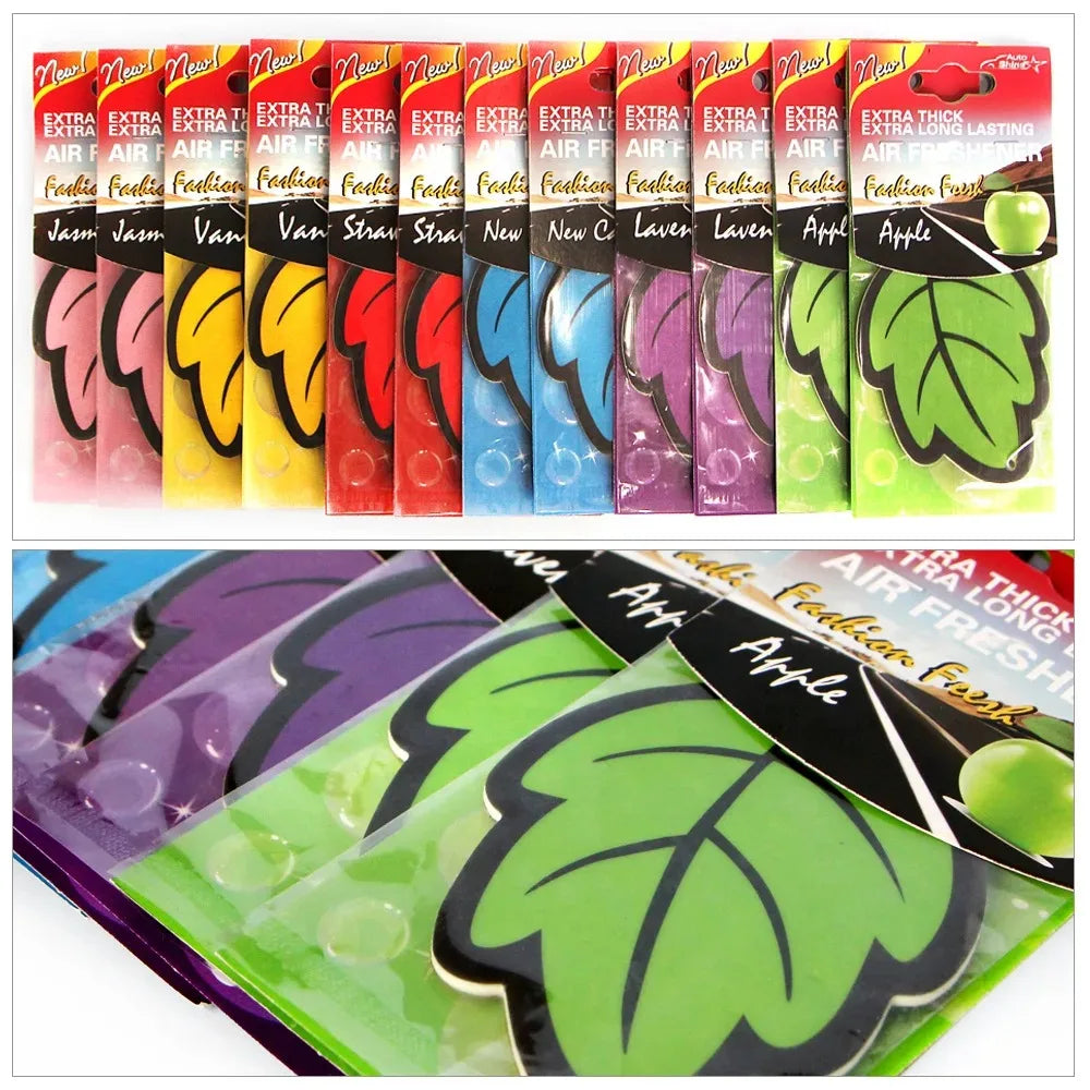 Hanging Car Air Freshener – Scented Leaf Shape (3–30 Pack)