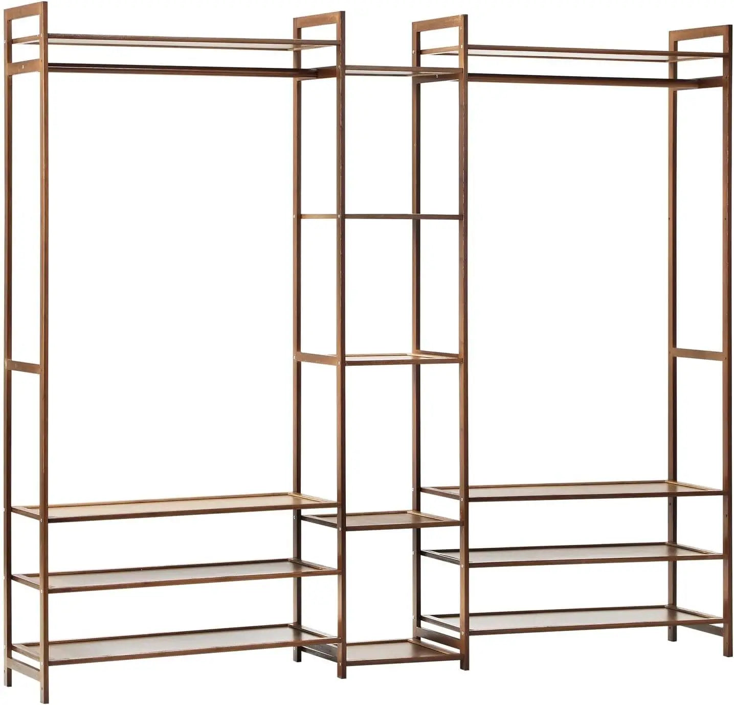 XMSJ Organiset Clothes Rack - 13 Display Shelves Open Wardrobe Storage - Deal Done