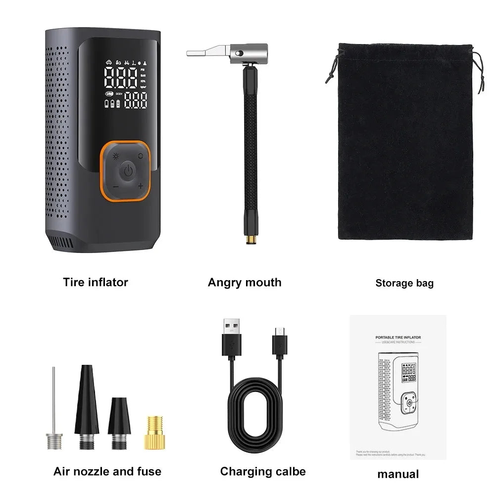 Portable Wireless Tyre Inflator – Car, Bike & Ball