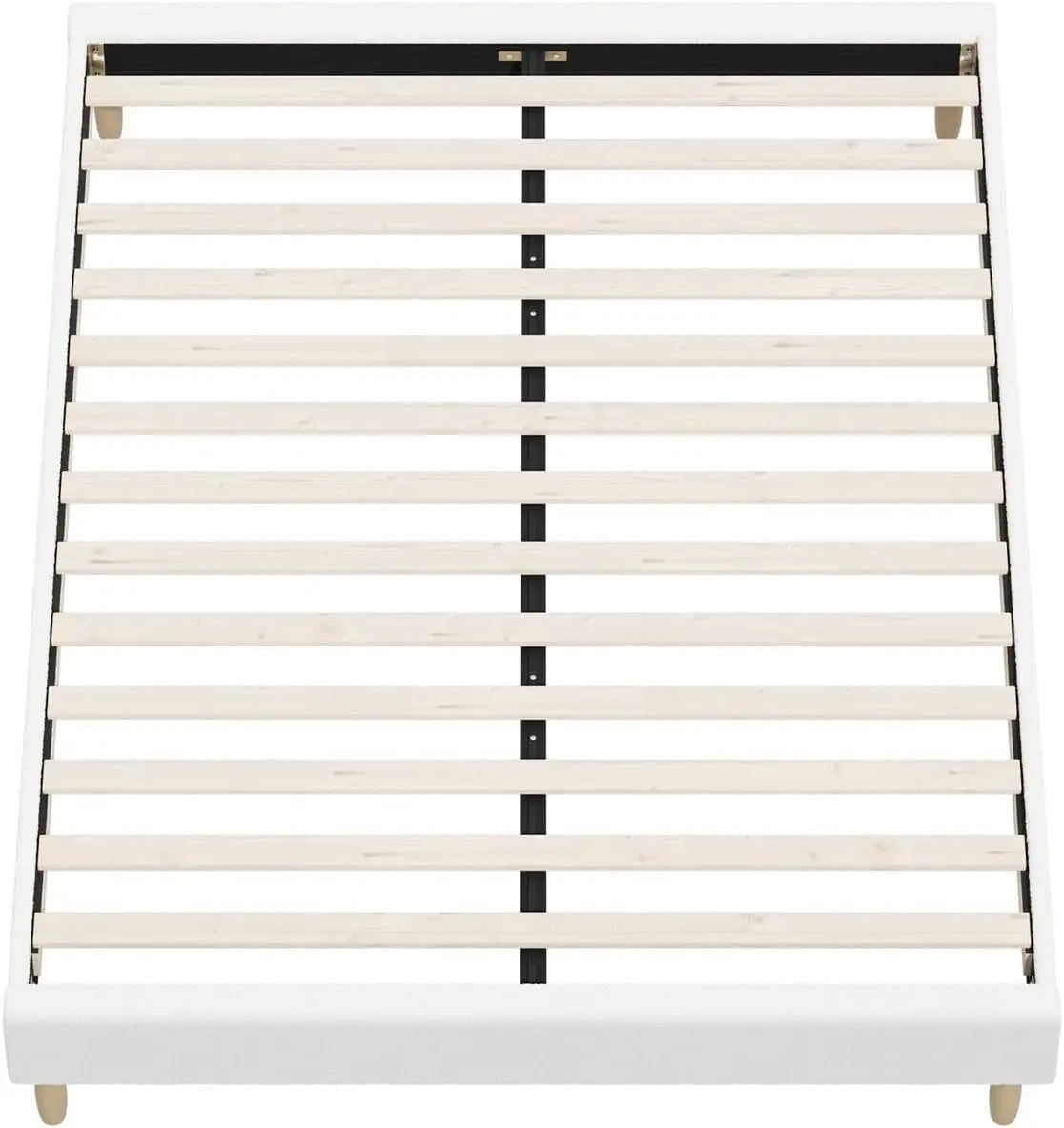 Queen Size Bed Frame Boucle Bed Base White - Deal Done