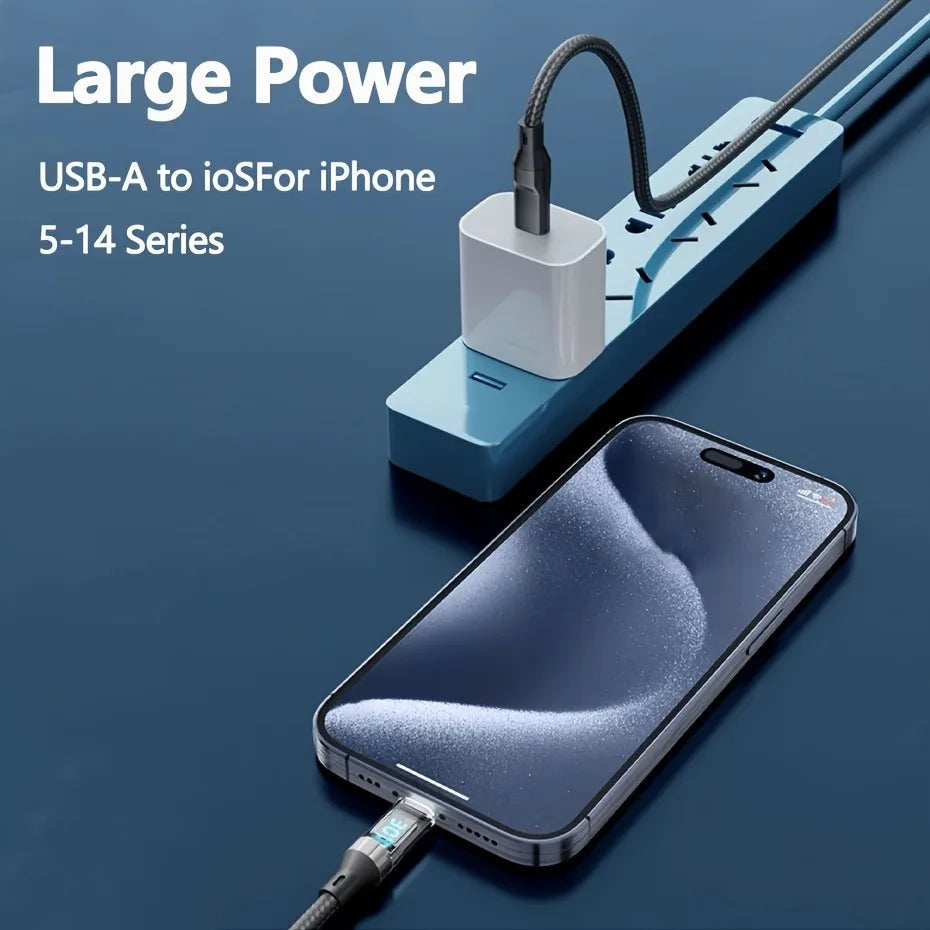 27W Fast Charge Cable – USB-A/Type-C to Lightning