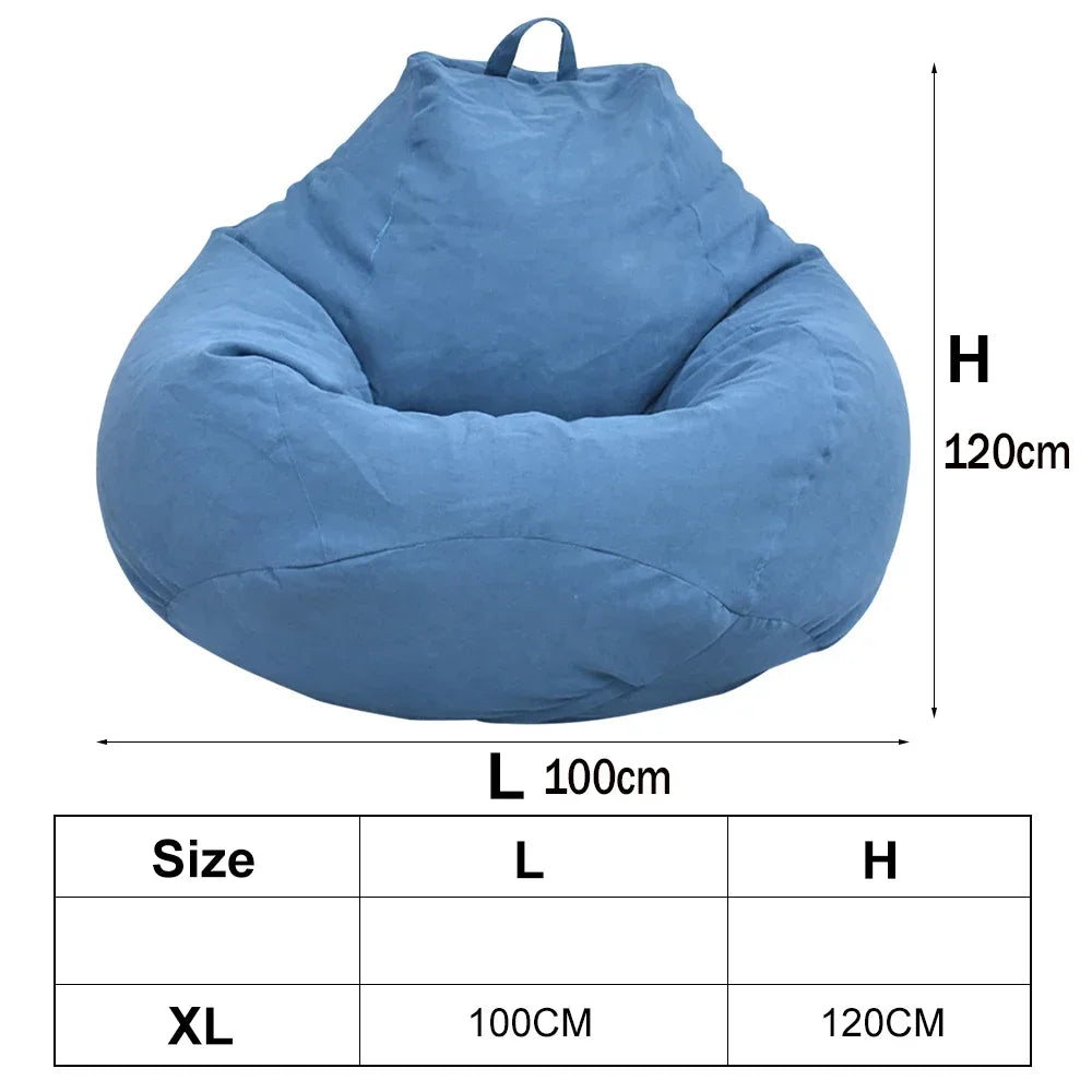 Bean Bag Sofa Cover Only 80x90cm - Linen Fabric Lazy Chair Cover (No Filler) - Deal Done