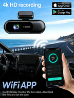 4K Dual Dash Cam WiFi – Night Vision & Parking