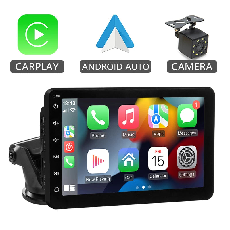 Hippcron 7" Portable CarPlay & Android Auto Car Radio