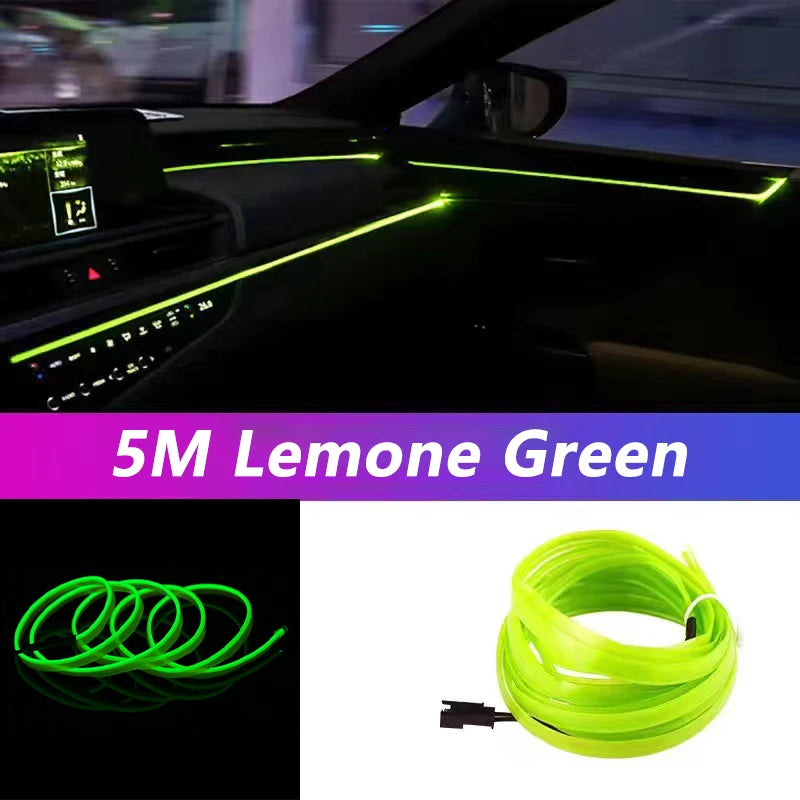 5M Car Interior LED Strip Ambient Light – 10 Colors