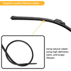 Universal Soft Rubber Wiper Blades – 14" to 24" U-Type