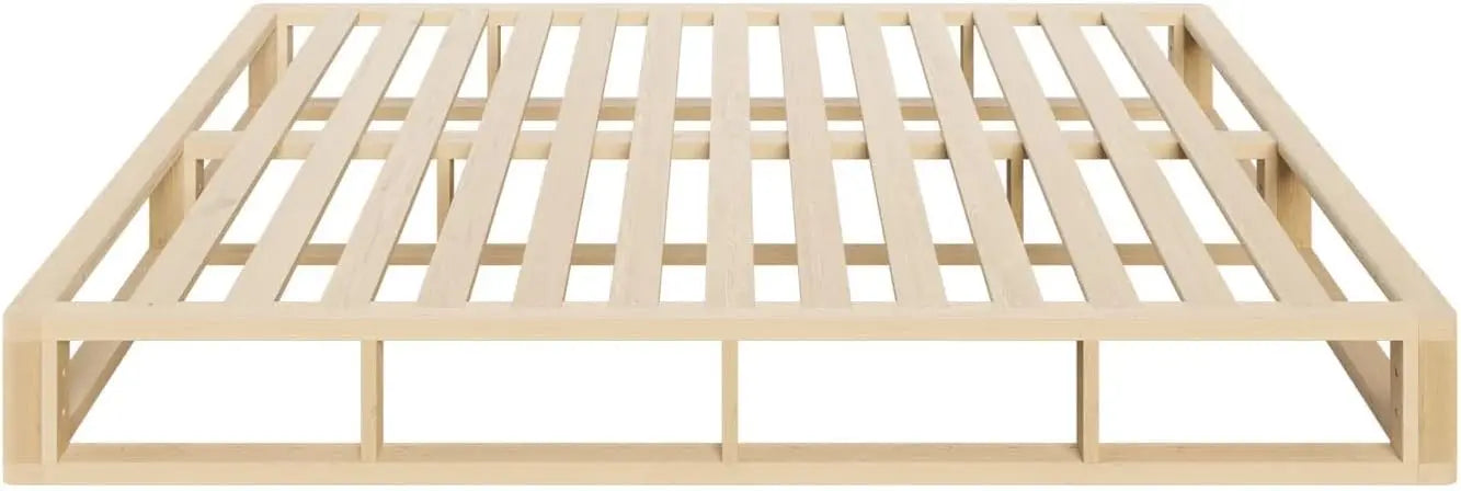 Queen Bed Frame Solid Wood Platform - Wooden Bed Base (1500mm) - Deal Done