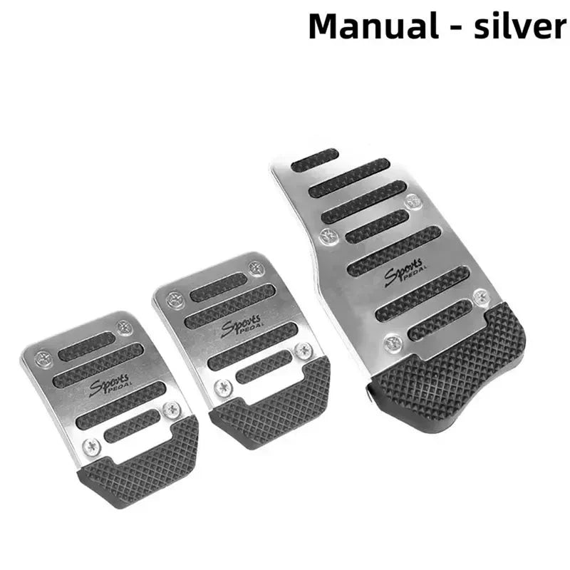 Universal Aluminium Car Pedal Cover Set – Non-Slip