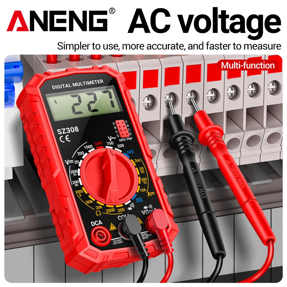 ANENG SZ308 Digital Multimeter – AC/DC Voltage & Current